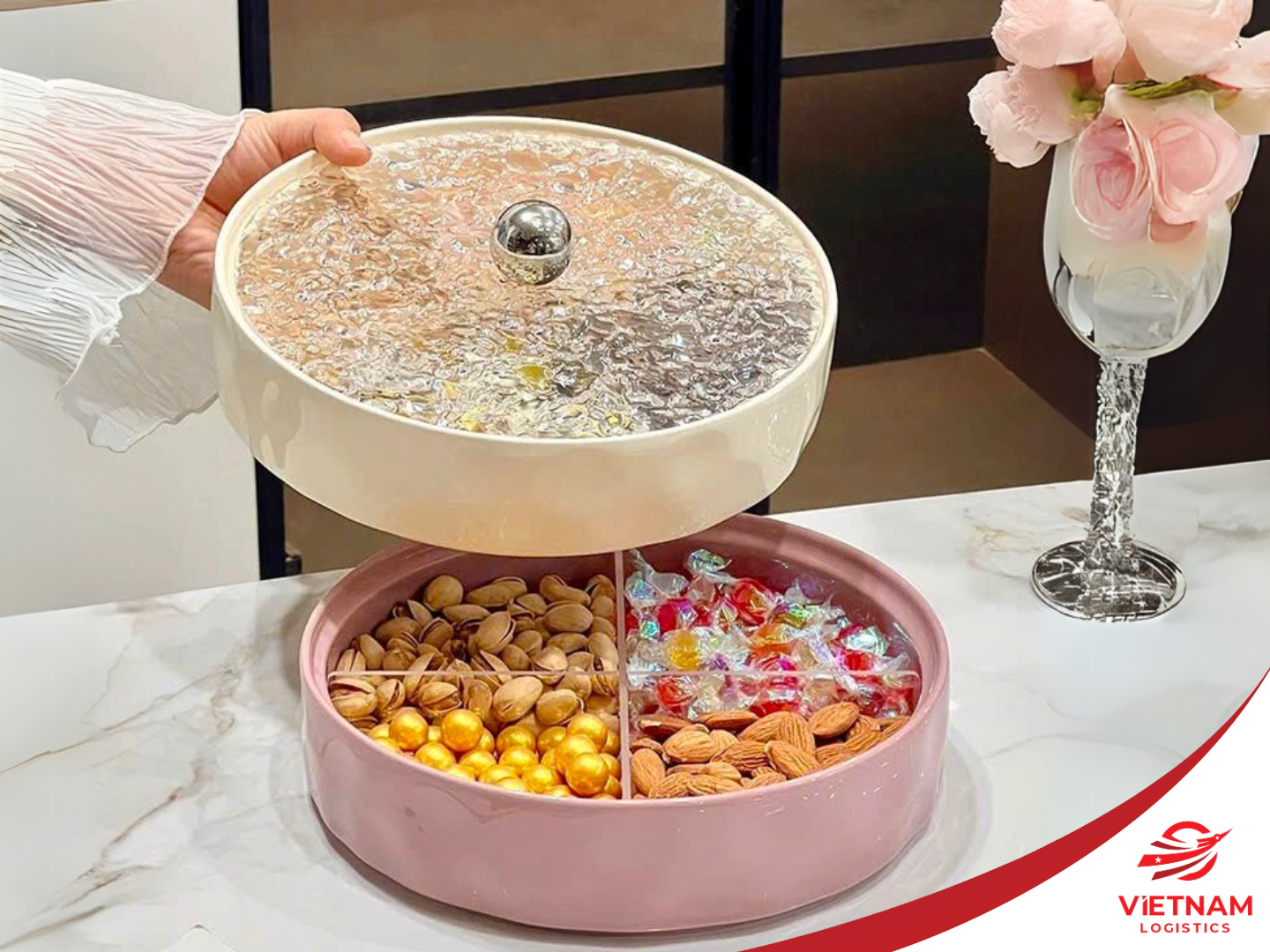 Khay đựng mứt Tết nhựa